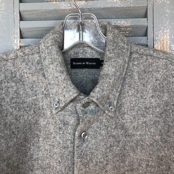 Raised By Wolves x Woolrich Plaid Contrast Button Shirt Sz M Unisex - Picture 4 of 15